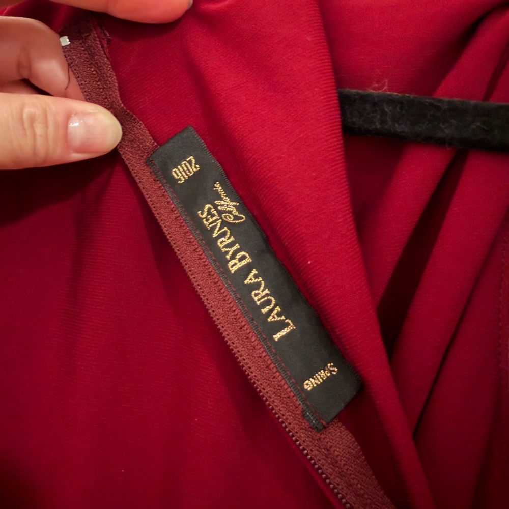 Pinup Couture Burgundy / Wine Malia Top - Picture 5 of 5